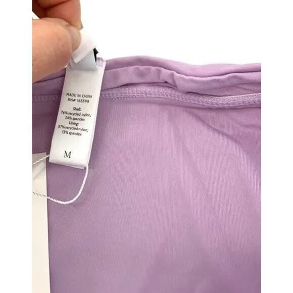 NWT Andie Swim The Caicos Triangle Bikini Top Removable Cups M Lavender #3021 - Picture 9 of 14